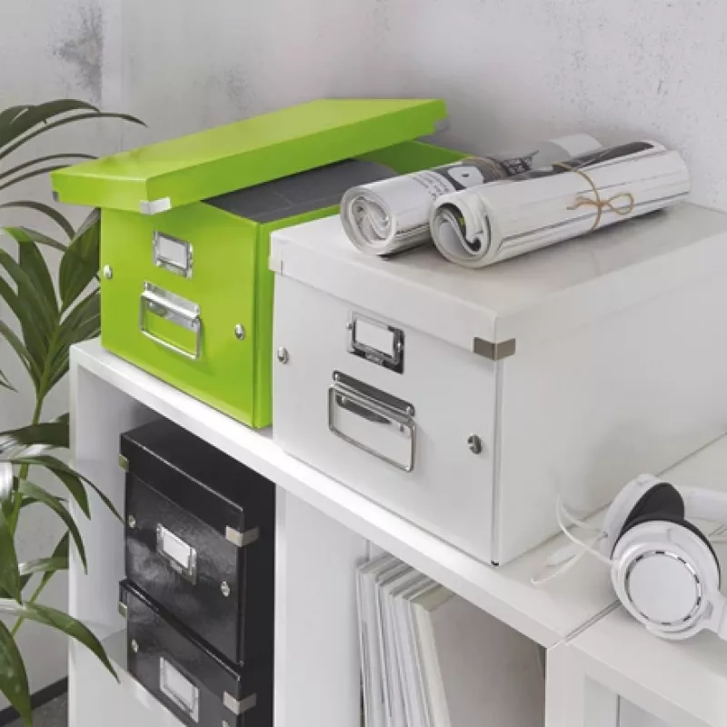 Leitz Click & Store WOW Caixa de armazenamento média, verde, cartão, 281 mm, 370 mm, 200 mm, 900 g