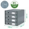 Leitz Click & Store WOW Gaveteiro (4 gavetas), verde, cartão, 286 mm, 356 mm, 282 mm