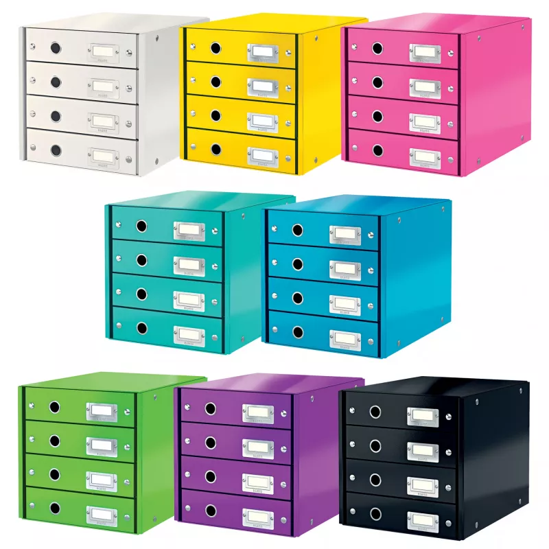 Leitz Click & Store WOW Gaveteiro (4 gavetas), verde, cartão, 286 mm, 356 mm, 282 mm