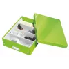 Leitz Click & Store WOW Caixa organizadora média, caixa de armazenamento, verde, retangular, cartão, monocromático, interior