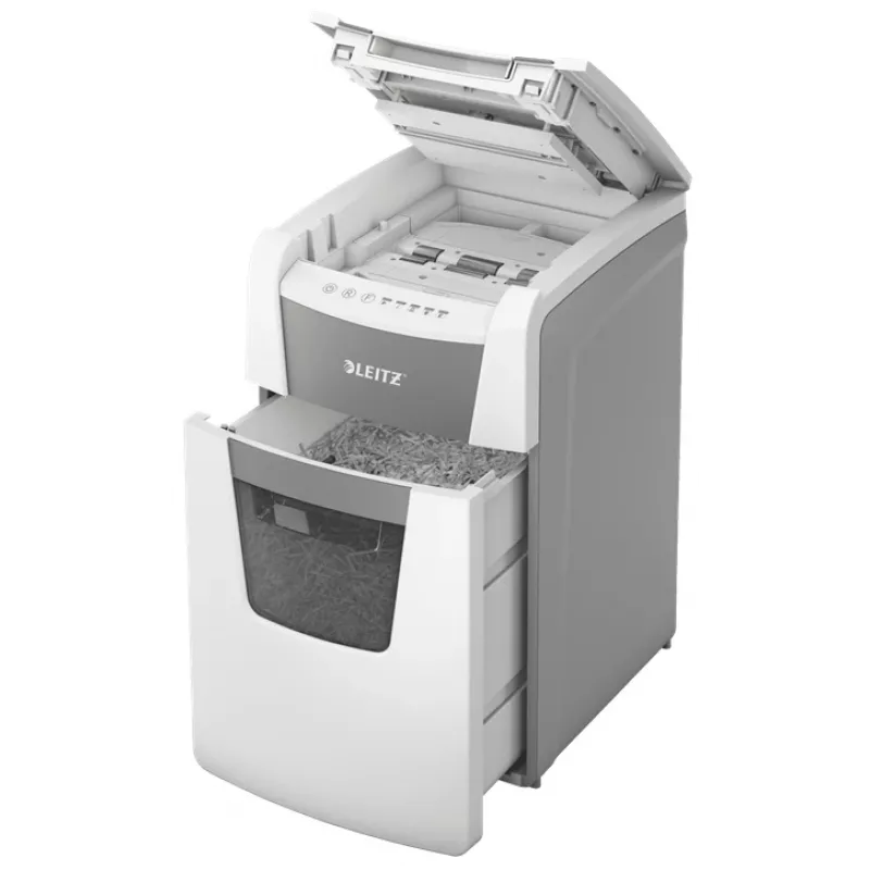 Leitz IQ Autofeed Office 150 Destruidora de papel automática P5, corte micro, 22 cm, 2 x 15 mm, 44 L, 500 folhas, 55 dB
