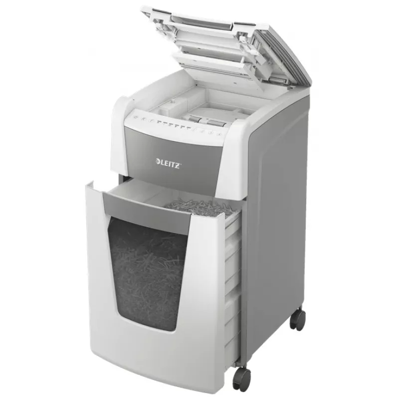 Leitz IQ Autofeed Office 300 Destruidora de documentos P5, corte micro, 22 cm, 2 x 15 mm, 60 L, 700 folhas, 55 dB