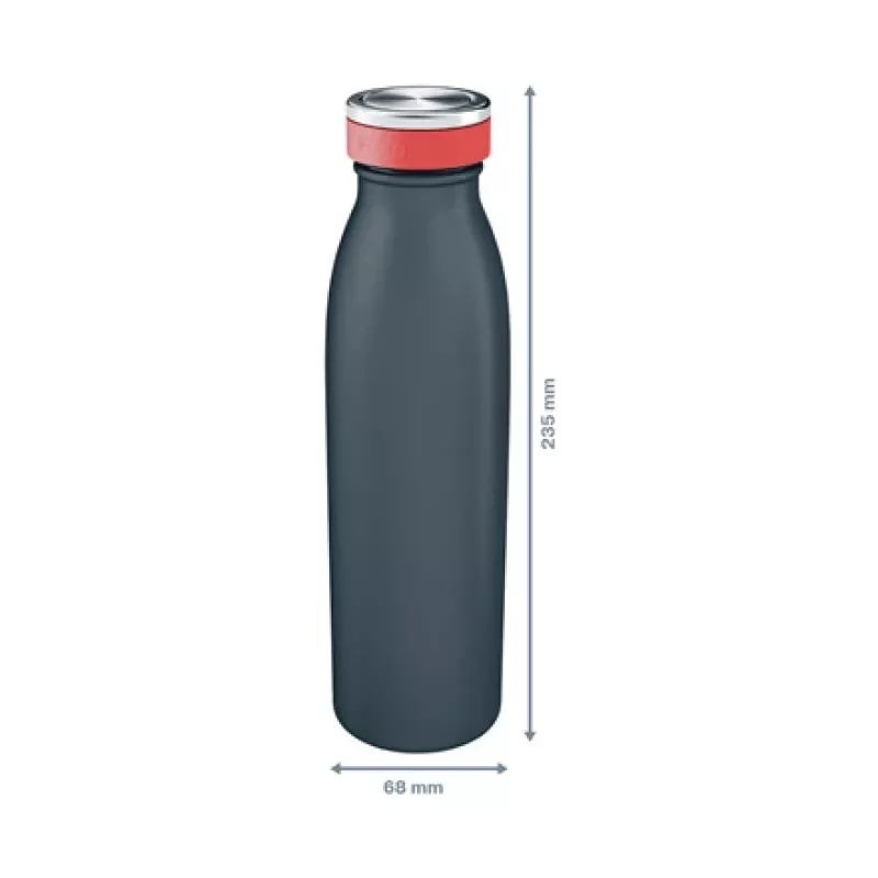 Leitz Cosy Garrafa térmica 500 ml, preto, aço inoxidável, 68 mm, 68 mm, 235 mm, 280 g
