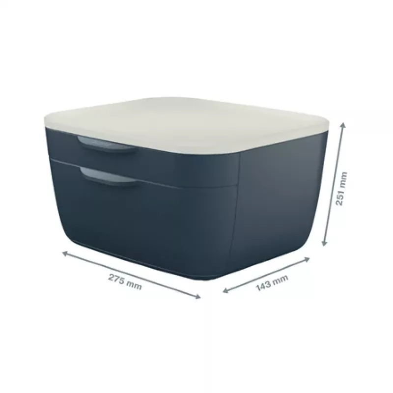 Leitz Cosy gaveteiro 53570089, 2 gavetas, cinzento/cinzento-claro, A4