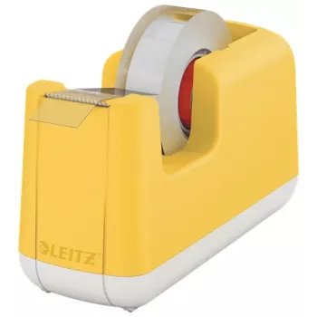 Leitz Cosy Fita adesiva de mesa, 1,9 cm, 33 m, acrilonitrilo-butadieno-estireno (ABS), amarelo, 75 mm, 56 mm