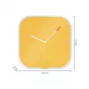 Leitz Cosy Relógio de parede de vidro silencioso, quadrado, amarelo, 300 mm, 300 mm, 40 mm, 1,6 kg