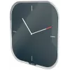 Leitz Cosy Relógio de parede de vidro silencioso, quadrado, preto, 300 mm, 300 mm, 40 mm, 1,6 kg