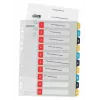 Leitz Cosy Índice 1-10 imprimível, PP, índice numérico, polipropileno (PP), formato vertical, A4 Maxi, 245 mm, 305 mm