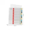 Leitz Cosy Índice 1-10 imprimível, PP, índice numérico, polipropileno (PP), formato vertical, A4 Maxi, 245 mm, 305 mm