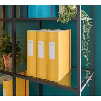 Leitz 180° Active Cosy Dossier 80 mm, A4, espuma de poliuretano, amarelo, 500 folhas, 80 g/m², 8,2 cm
