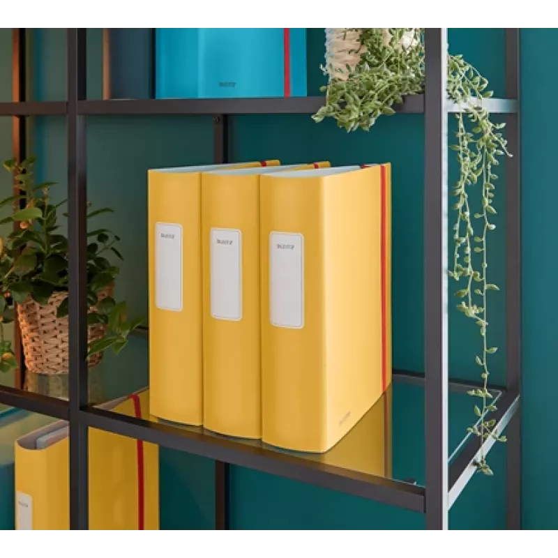 Leitz 180° Active Cosy Dossier 80 mm, A4, espuma de poliuretano, amarelo, 500 folhas, 80 g/m², 8,2 cm