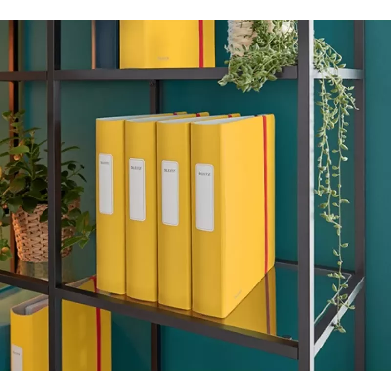 Leitz 180° Active Cosy Dossier 60mm, A4, espuma de poliuretano, amarelo, 350 folhas, 80 g/m², 6,5 cm