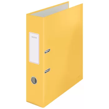 Leitz 180° Cosy dossier de alavanca Soft Touch 80 mm, A4, cartão, amarelo, superfície texturada, 600 folhas, 80 g/m²