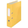 Leitz 180° Cosy dossier de alavanca Soft Touch 80 mm, A4, cartão, amarelo, superfície texturada, 600 folhas, 80 g/m²