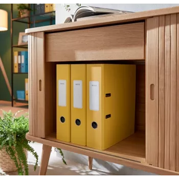 Leitz 180° Cosy dossier de alavanca Soft Touch 80 mm, A4, cartão, amarelo, superfície texturada, 600 folhas, 80 g/m²