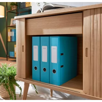 Leitz 180° Cosy dossier de alavanca Soft Touch 80mm, A4, cartão, azul, superfície texturada, 600 folhas, 80 g/m²