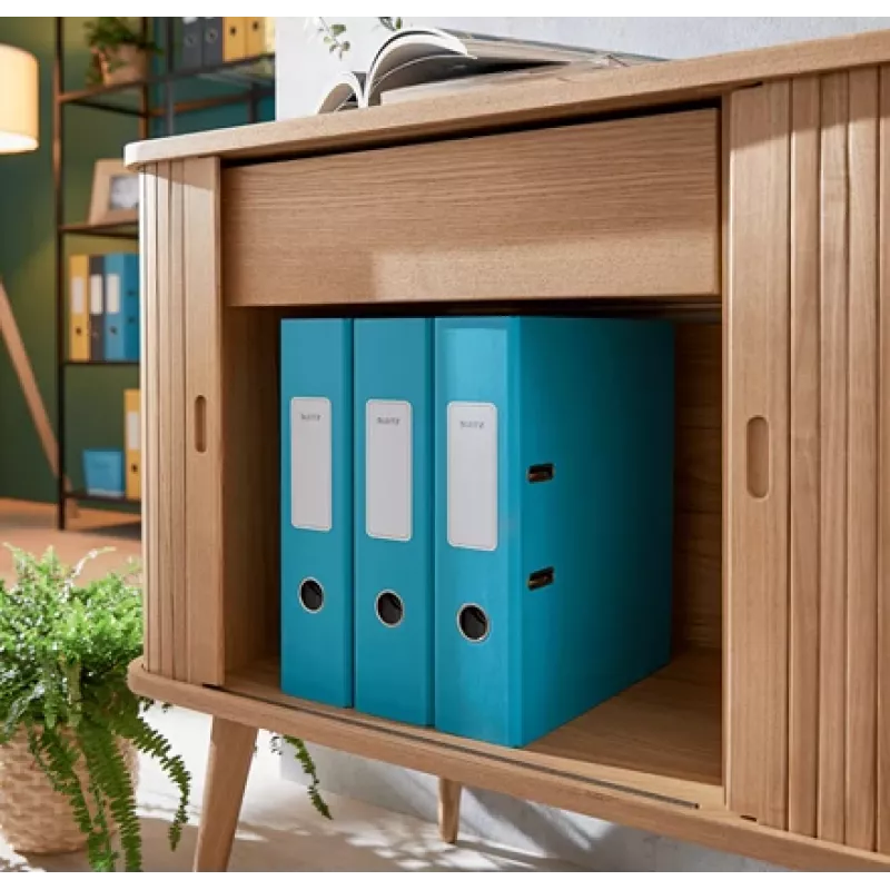 Leitz 180° Cosy dossier de alavanca Soft Touch 80mm, A4, cartão, azul, superfície texturada, 600 folhas, 80 g/m²