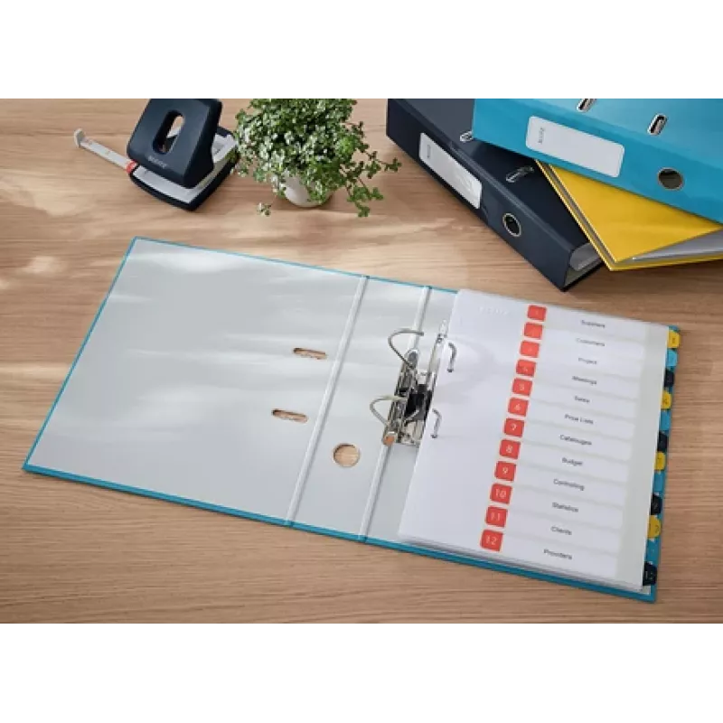 Leitz 180° Cosy dossier de alavanca Soft Touch 80mm, A4, cartão, azul, superfície texturada, 600 folhas, 80 g/m²