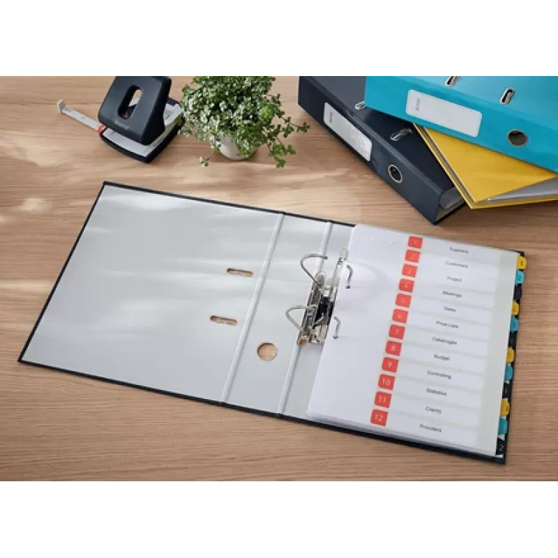 Leitz 180° Cosy dossier de alavanca Soft Touch 80 mm, A4, cartão, preto, superfície texturada, 600 folhas, 80 g/m²