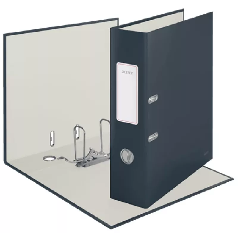 Leitz 180° Cosy dossier de alavanca Soft Touch 80 mm, A4, cartão, preto, superfície texturada, 600 folhas, 80 g/m²