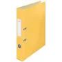 Leitz 180° Cosy dossier Soft Touch 50mm, A4, cartão, amarelo, superfície texturada, 350 folhas, 80 g/m²