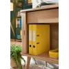 Leitz 180° Cosy dossier Soft Touch 50mm, A4, cartão, amarelo, superfície texturada, 350 folhas, 80 g/m²