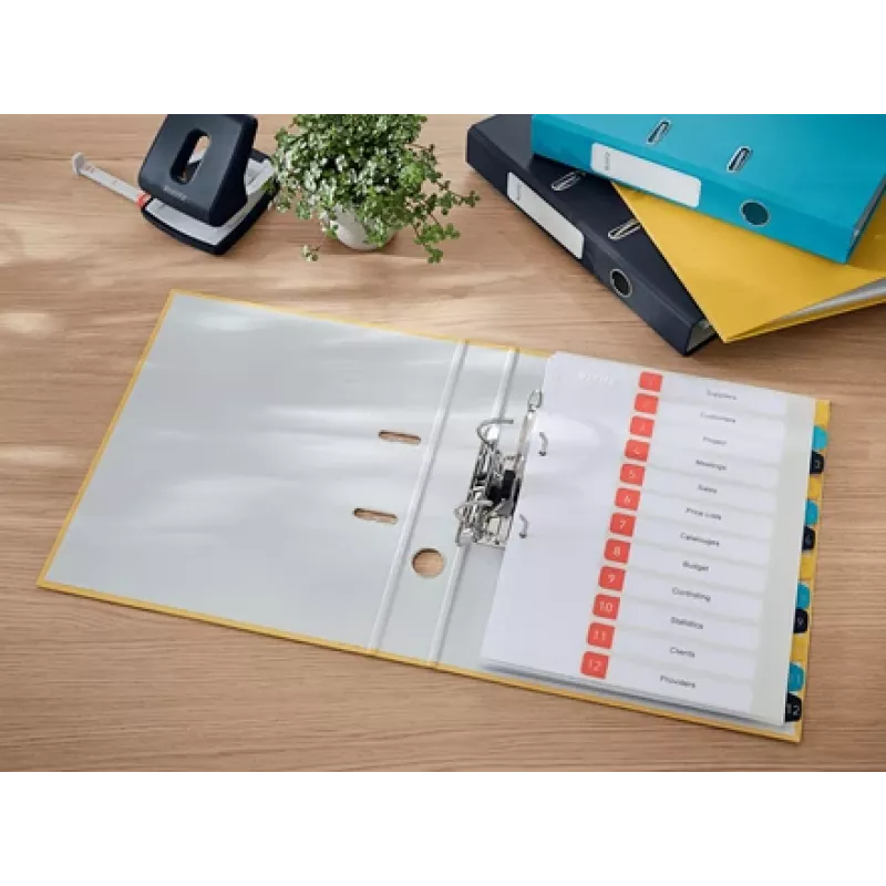 Leitz 180° Cosy dossier Soft Touch 50mm, A4, cartão, amarelo, superfície texturada, 350 folhas, 80 g/m²