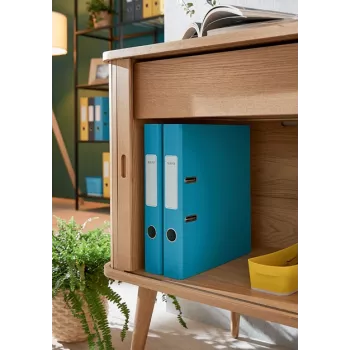Leitz 180° Cosy dossier de alavanca Soft Touch 50mm, A4, cartão, azul, superfície texturada, 350 folhas, 80 g/m²