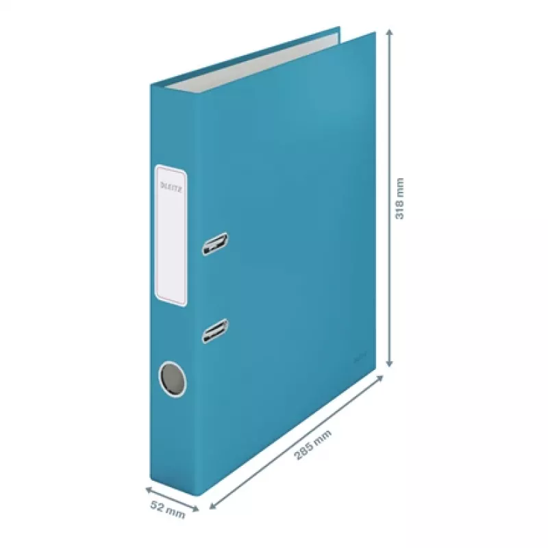 Leitz 180° Cosy dossier de alavanca Soft Touch 50mm, A4, cartão, azul, superfície texturada, 350 folhas, 80 g/m²