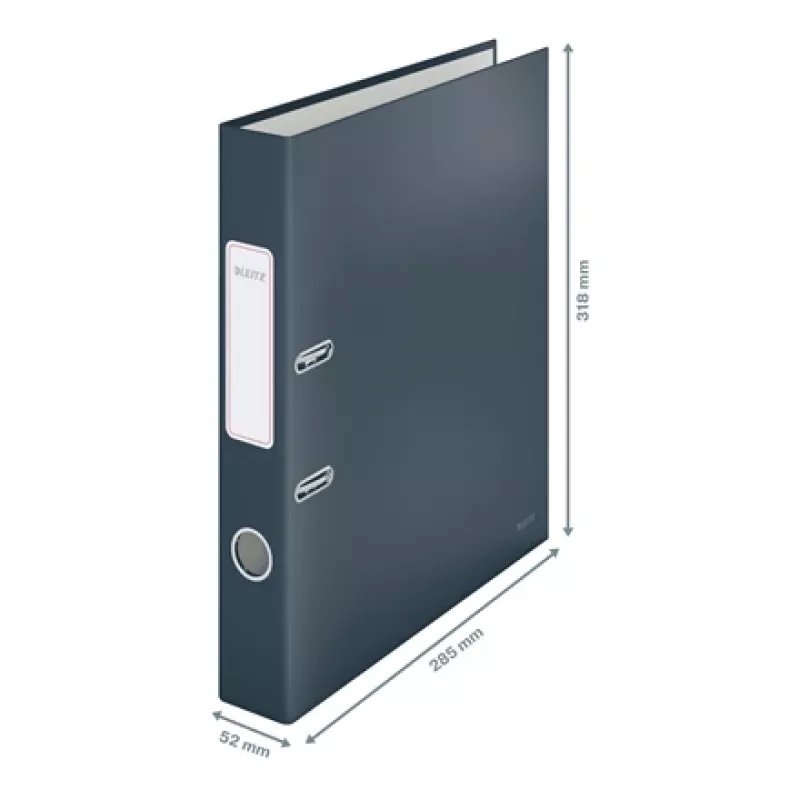 Leitz 180° Cosy dossier de argolas Soft Touch 50 mm, A4, cartão, preto, superfície texturada, 350 folhas, 80 g/m²