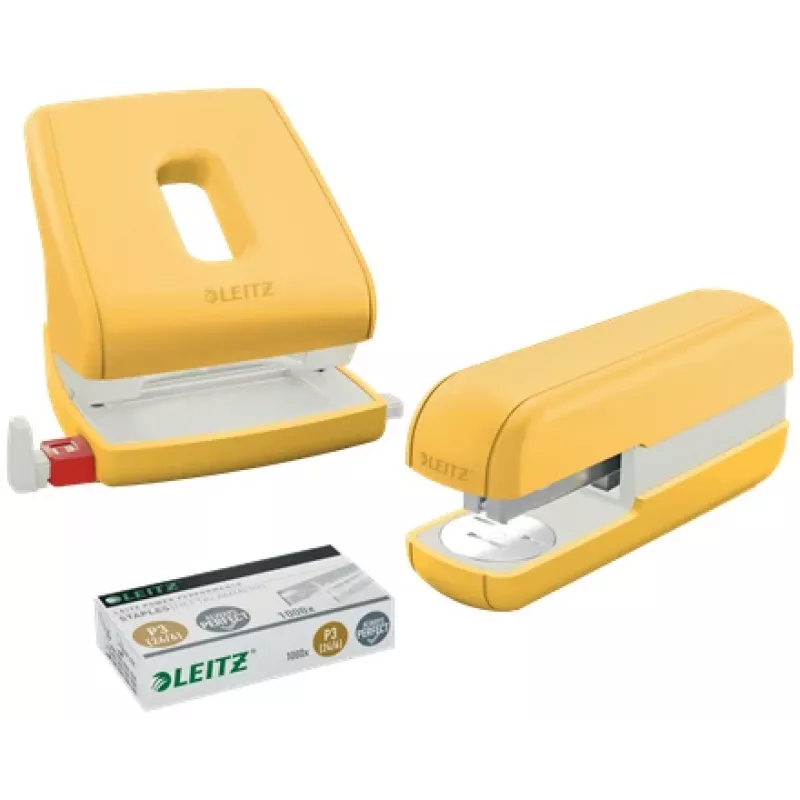 Leitz Cosy agrafador 30 folhas, 30 folhas, amarelo, agrafamento standard, 24/6, metal, plástico, 80 g/m²