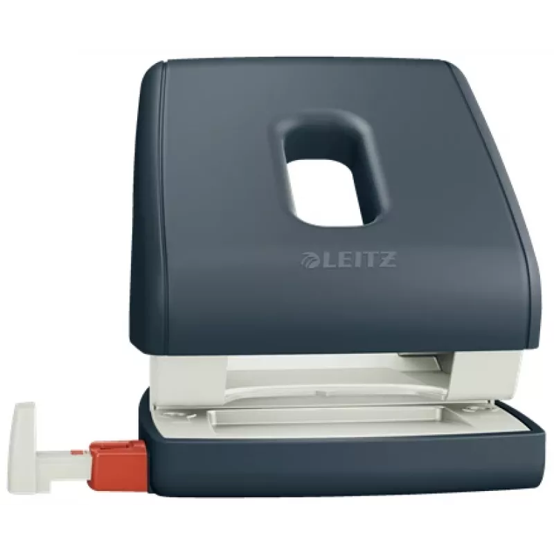 Leitz Cosy perfurador 2 furos 30 folhas, 30 folhas, preto, plástico, 8 cm, 5,5 mm, A4, A5, A6, Folio, US-Quart, 8 x 8 x 8 cm