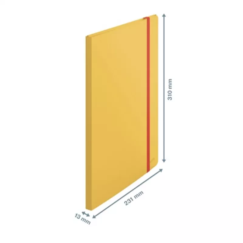Leitz Cosy Mobile Display Book Plus, amarelo, polipropileno (PP), 20 bolsas, vertical, A4, 231 mm