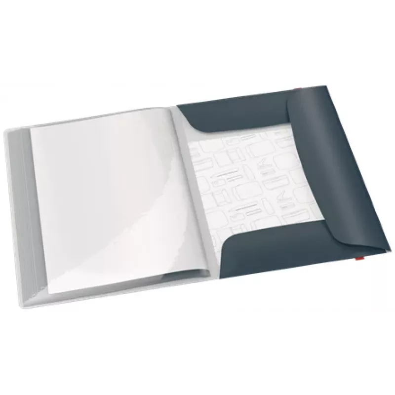 Leitz Cosy Mobile Display Book Plus, cinzento, polipropileno (PP), 20 bolsas, vertical, A4, 231 mm