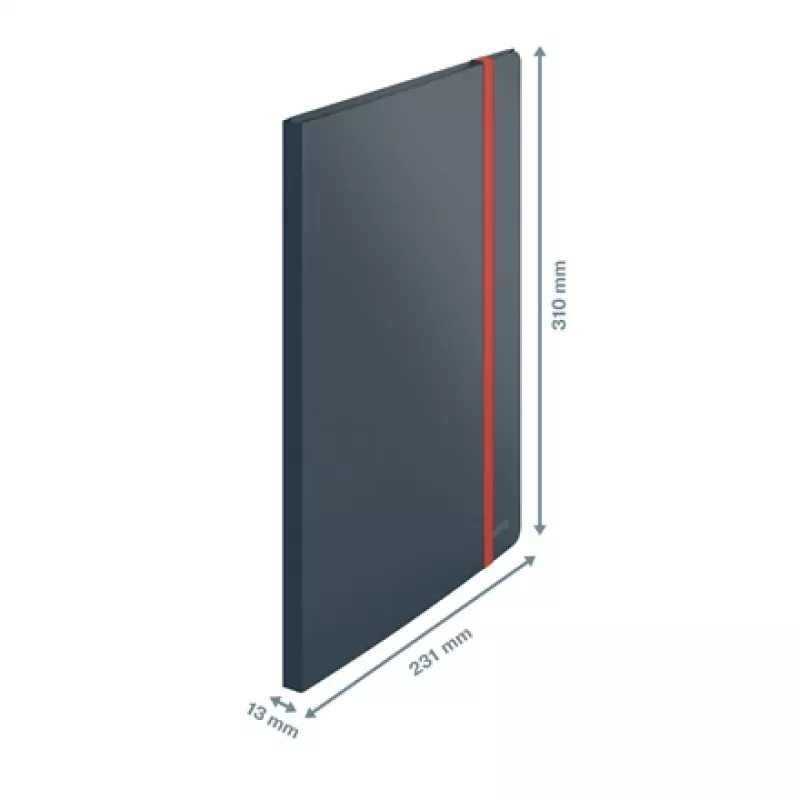 Leitz Cosy Mobile Display Book Plus, cinzento, polipropileno (PP), 20 bolsas, vertical, A4, 231 mm