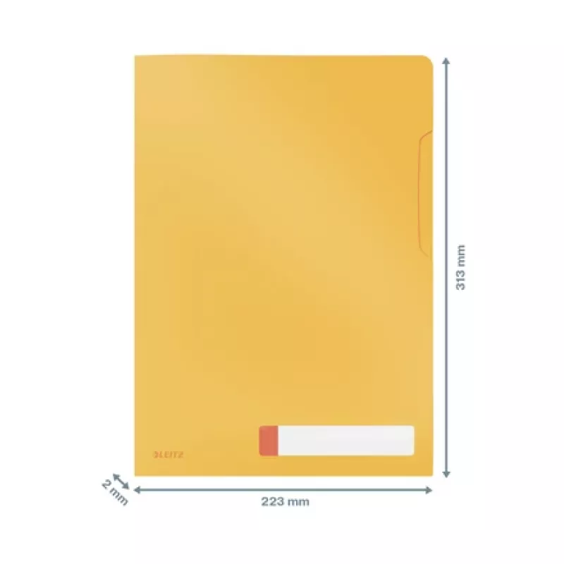 Leitz Cosy pasta de visualização, pasta de arquivo convencional, A4, polipropileno (PP), amarelo, mate, vertical