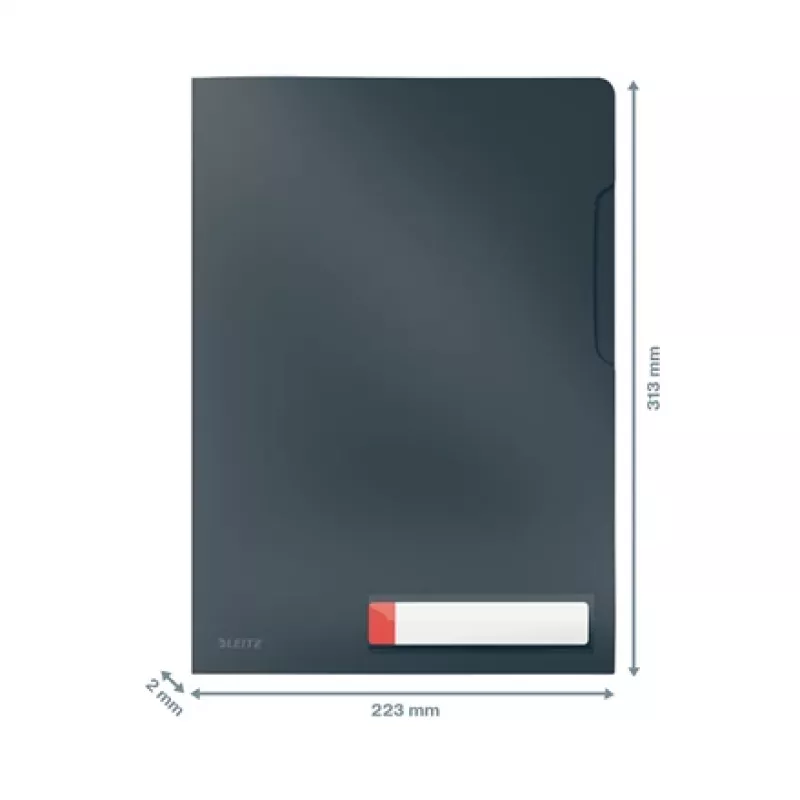 Leitz Cosy Privacy Folder, pasta de arquivo convencional, A4, polipropileno (PP), preto, mate, vertical