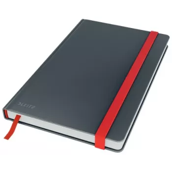 Leitz Cosy caderno Soft Touch quadriculado com capa dura, monocromático, preto, A5, 80 folhas, mate, 100 g/m²