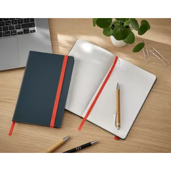 Leitz Cosy caderno Soft Touch quadriculado com capa dura, monocromático, preto, A5, 80 folhas, mate, 100 g/m²