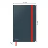 Leitz Cosy caderno Soft Touch quadriculado com capa dura, monocromático, preto, A5, 80 folhas, mate, 100 g/m²