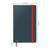 Leitz Cosy caderno Soft Touch pautado com capa dura, monocolor, preto, A5, 80 folhas, mate, 100 g/m²