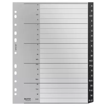 Leitz 12070000 separador alfabético separador alfabético polipropileno (PP) preto, branco