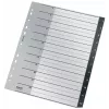 Leitz Recycle índice, PP, extralargo, separador numérico, polipropileno (PP), preto, branco, vertical, A4 Maxi, 160 g/m²