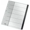 Leitz Recycle índice, PP, extralargo, separador numérico, polipropileno (PP), preto, branco, vertical, A4 Maxi, 160 g/m²