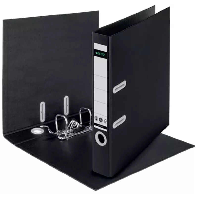 Leitz 180° Recycle dossier de alavanca, A4, cartão, preto, 350 folhas, 80 g/m², 320 mm