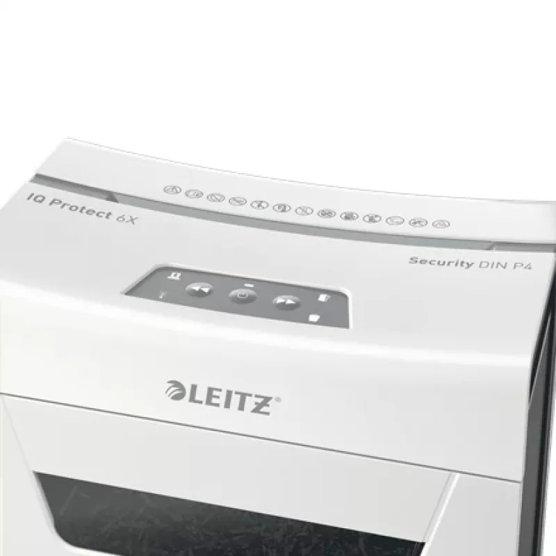 Leitz IQ Protect Premium destruidora de documentos 6X P4, 4 x 40 mm, 10 L, 100 folhas, 55 dB, touch, 6 folhas