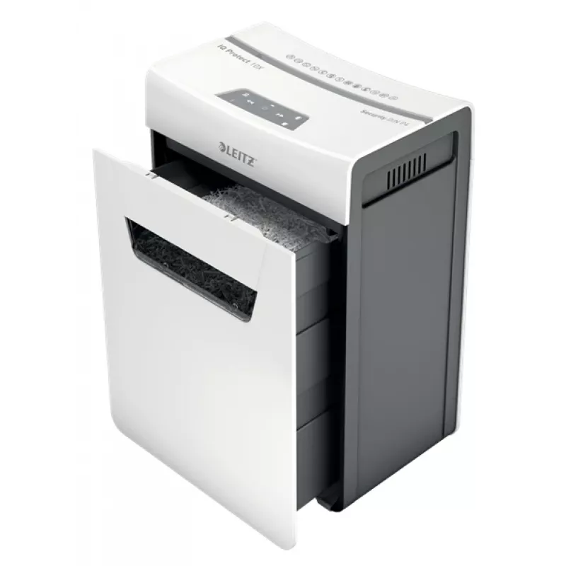 Leitz IQ Protect Premium destruidora de documentos 10X P4, 4 x 40 mm, 18 L, 150 folhas, 55 dB, touch, 10 folhas