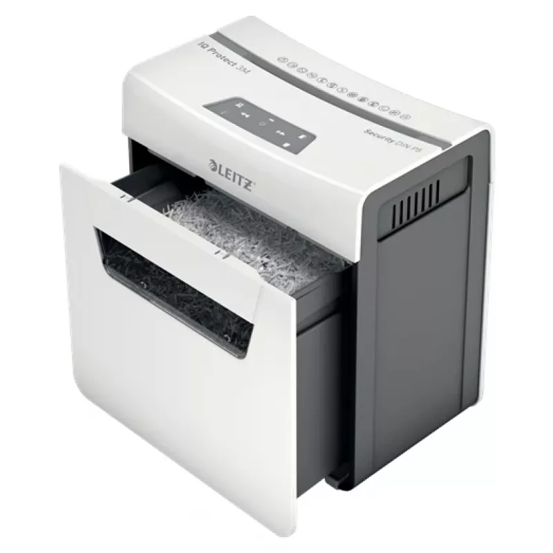 Leitz IQ Protect Premium destruidora de documentos 3M P5, corte micro, 2 x 15 mm, 10 L, 125 folhas, 55 dB, touch