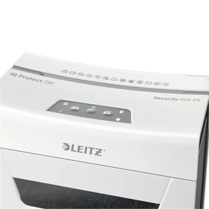 Leitz IQ Protect Premium destruidora de documentos 3M P5, corte micro, 2 x 15 mm, 10 L, 125 folhas, 55 dB, touch
