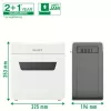 Leitz IQ Protect Premium destruidora de documentos 3M P5, corte micro, 2 x 15 mm, 10 L, 125 folhas, 55 dB, touch